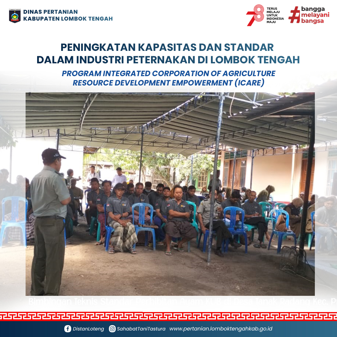Peningkatan Kapasitas dan Standar  dalam Industri Peternakan di Lombok Tengah | program Integrated Corporation of Agriculture Resource Development Empowerment (ICARE)